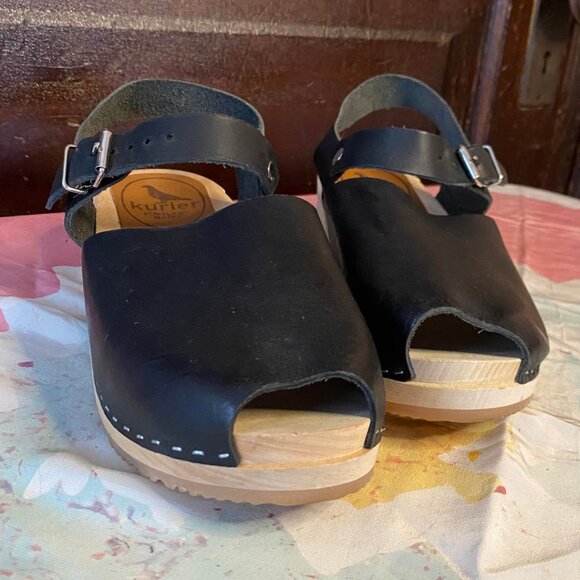 Kurier - Portland, Maine-made Leather and Natural Wood Clog - Picture 3 of 9